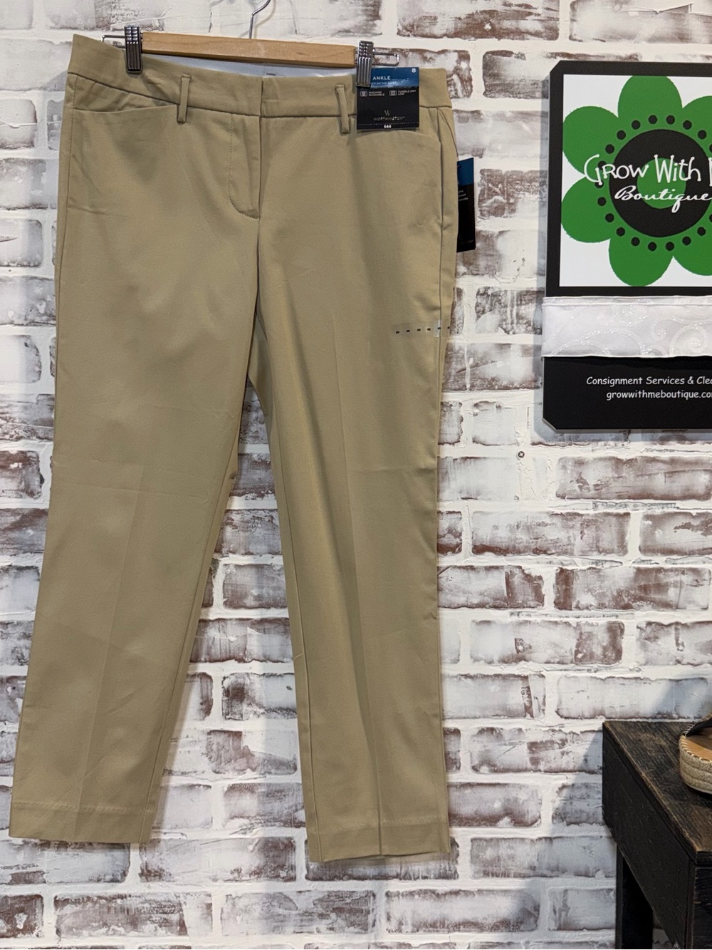 Worthington Khaki Ankle-Length Dress Pants
